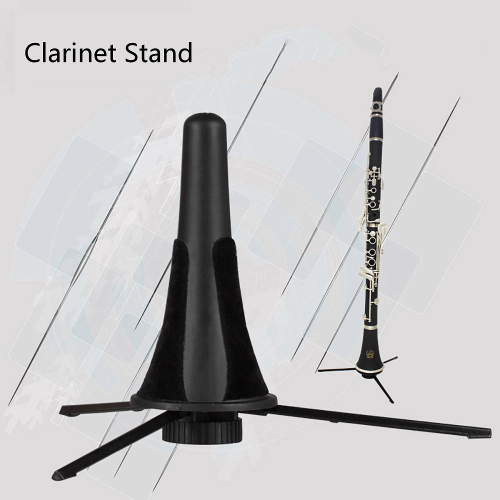 Description Picture 2 of itemDurable Clarinet Stand Bracket With Felt Pad Woodwind Accessories Foldable Tripod ABS Oboe Holder Musical Instrument Parts