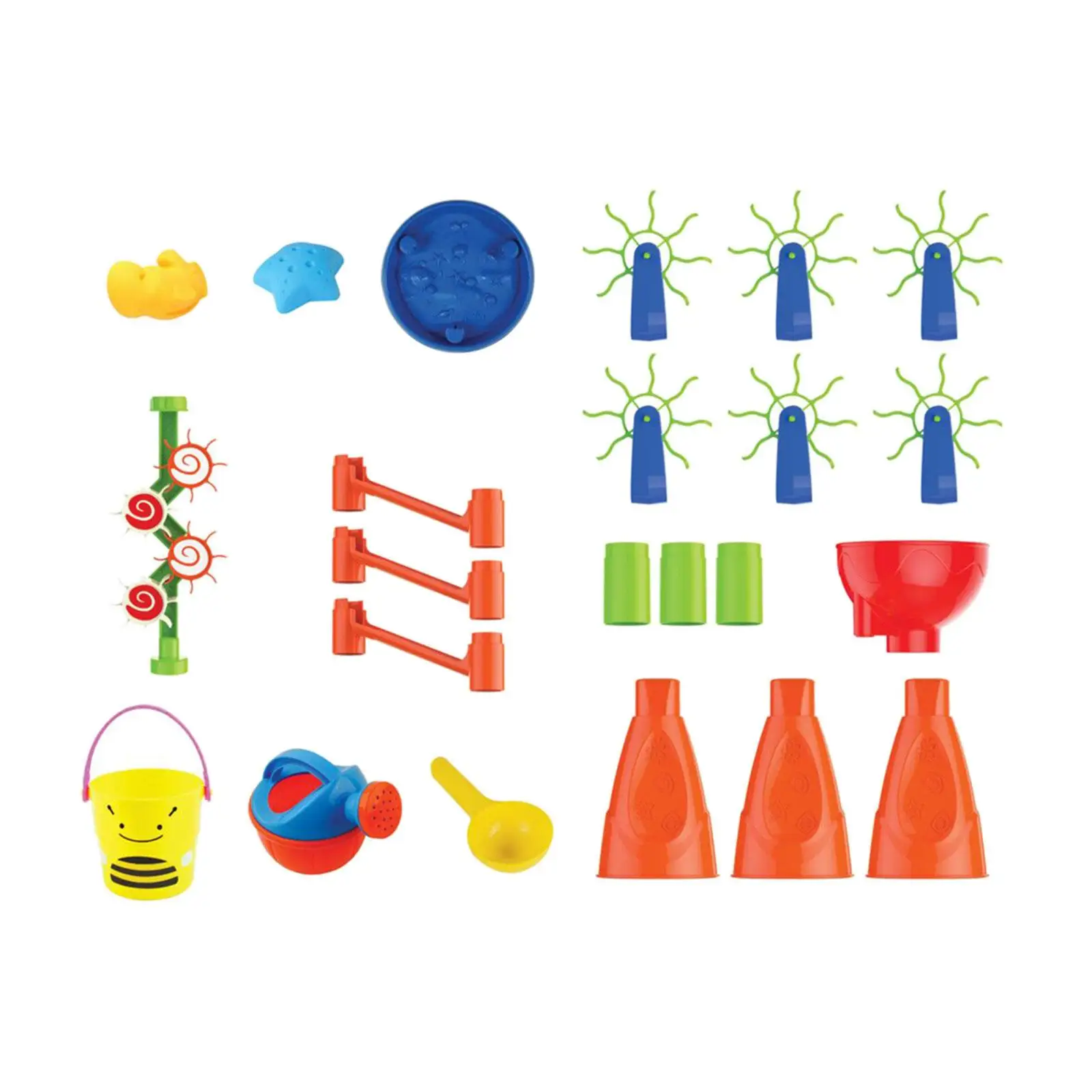 32x Sensory Play Table with Bucket and Shovel Tools Water Table Showers Pond