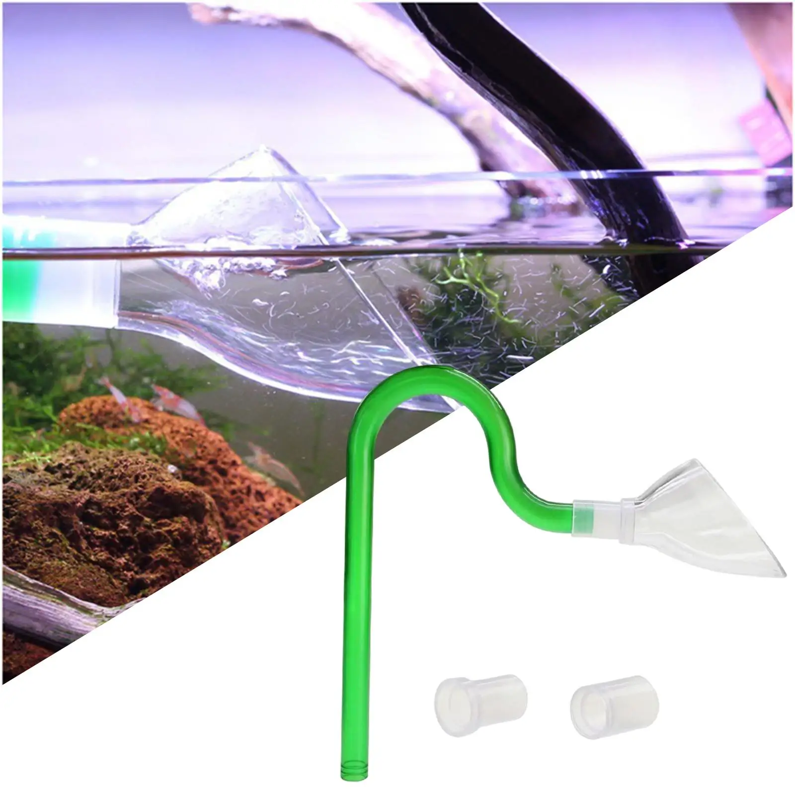 Aquarium Lily Pipe Outflow Supplies Filter Adjustable for Planted Tank Freshwater Surface Aquatic Filter System