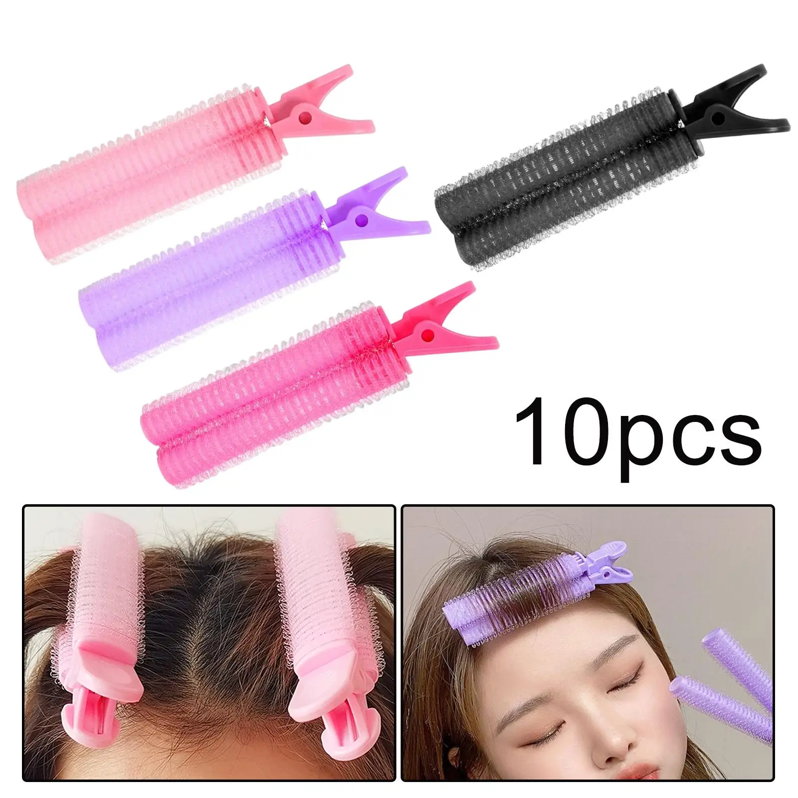 10 Pieces Hair Bangs Curling Clips Easy to Use Reusable Hair Curler Clips for Hair Styling Long Short Hair Hair Bangs Girls