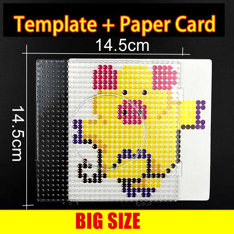 Große Hama-Perlen, 5 mm, quadratisch, große Stecktafeln, für Hama-Sicherung, Perlen, Kreis, Puzzle-Vorlage für Lernspielzeug – Detail 6