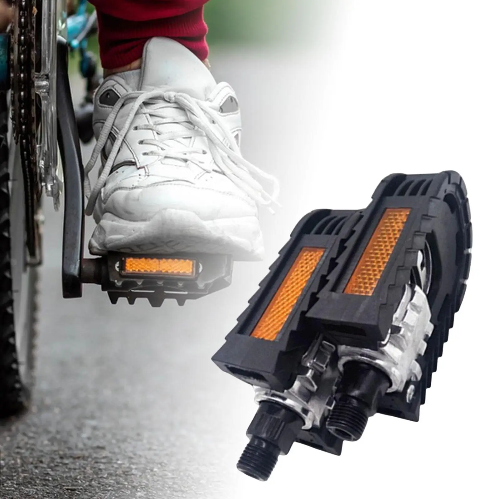 Foldable Bike Pedals Metal Universal Lightweight Bicycle Folded Platform Pedals Folding Pedals for Cycling Parts Commuting