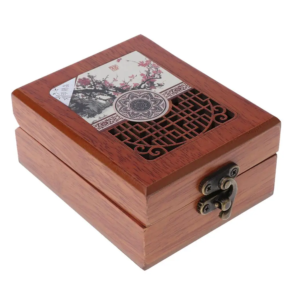 Vintage Style Wooden Jewelry Organizer Box Trinket Case Chest