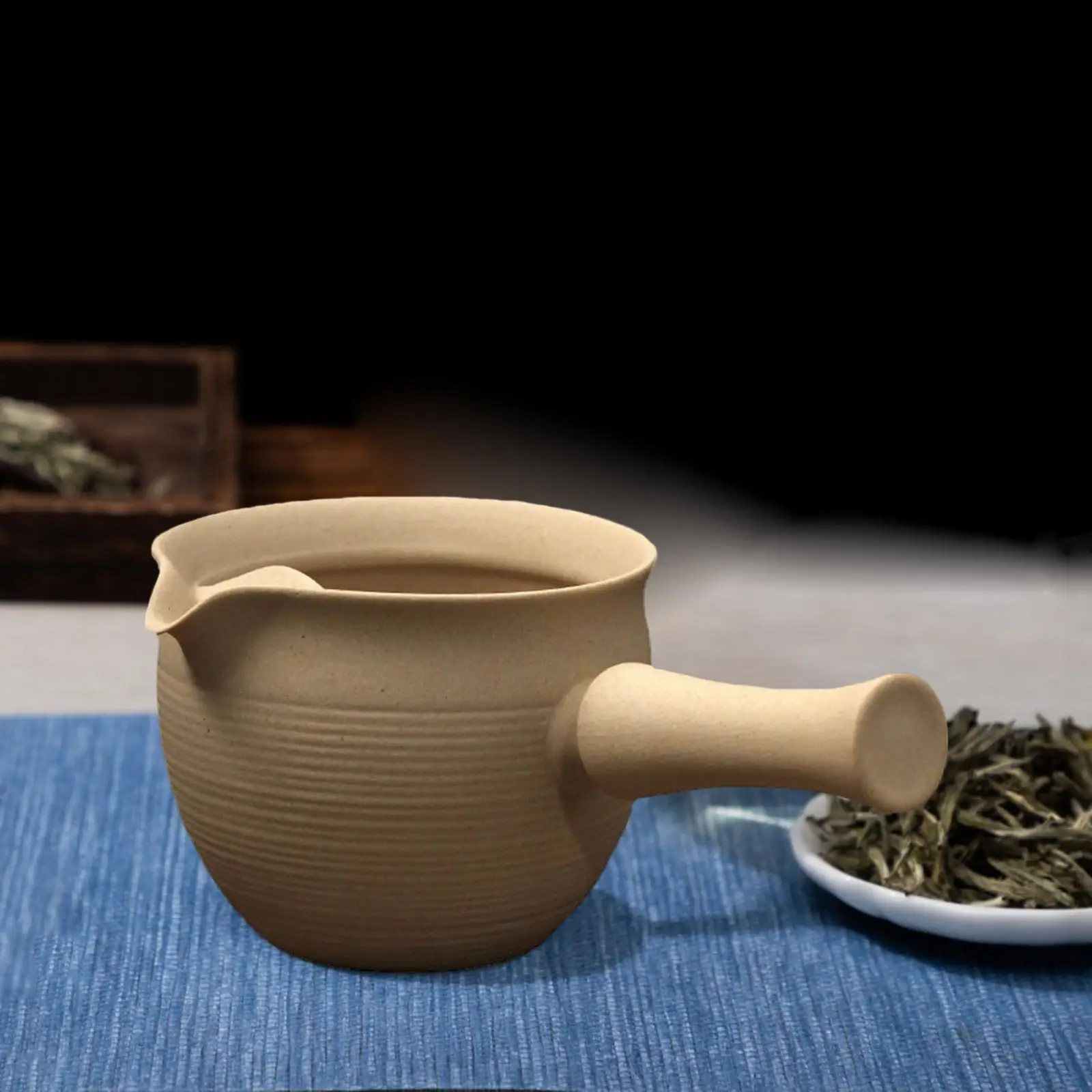 Ceramic Teapot with Side Handle Fair Mug Tea Maker Tea Pottery Male Cup 370ml Household Teapot for Chinese Traditional Tea