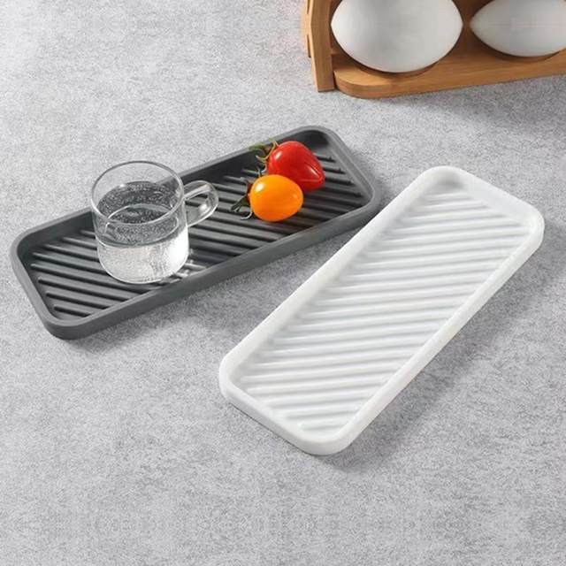 2pcs Silicone Sponge Holder 9 X 23cm Non-Slip Sink Organizer Tray