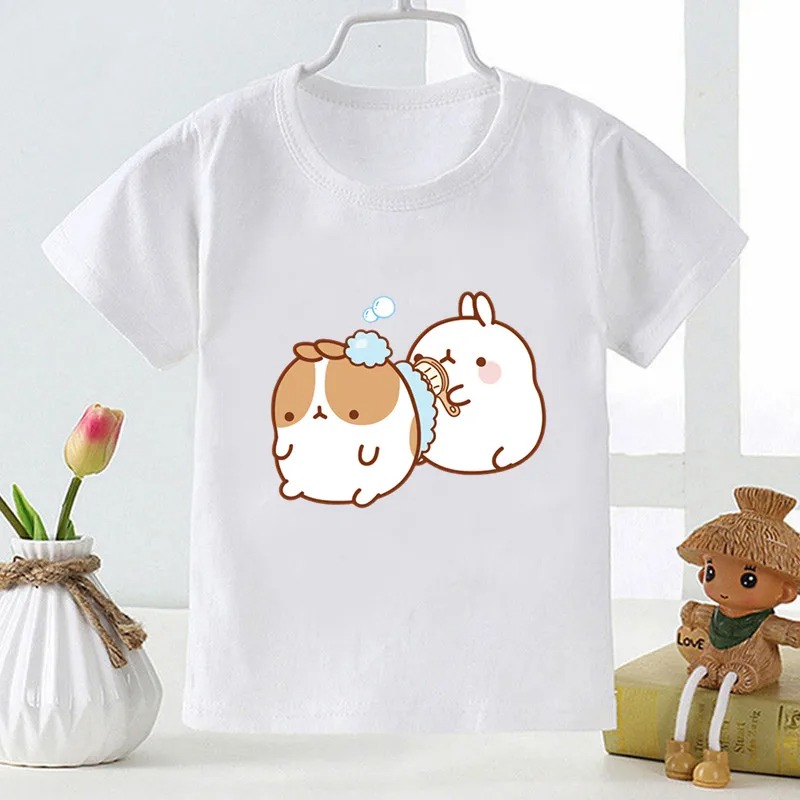 Title 20, Molang et Piupiu imprimé dessin animé T-shirt p...