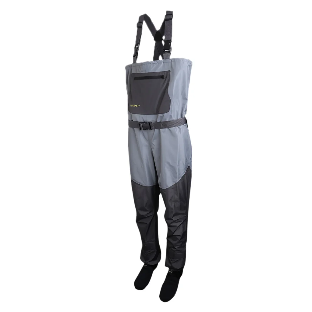 Adults Waterproof Fishing Waders Chest Wader with Stocking Foot for Fly Fishing
