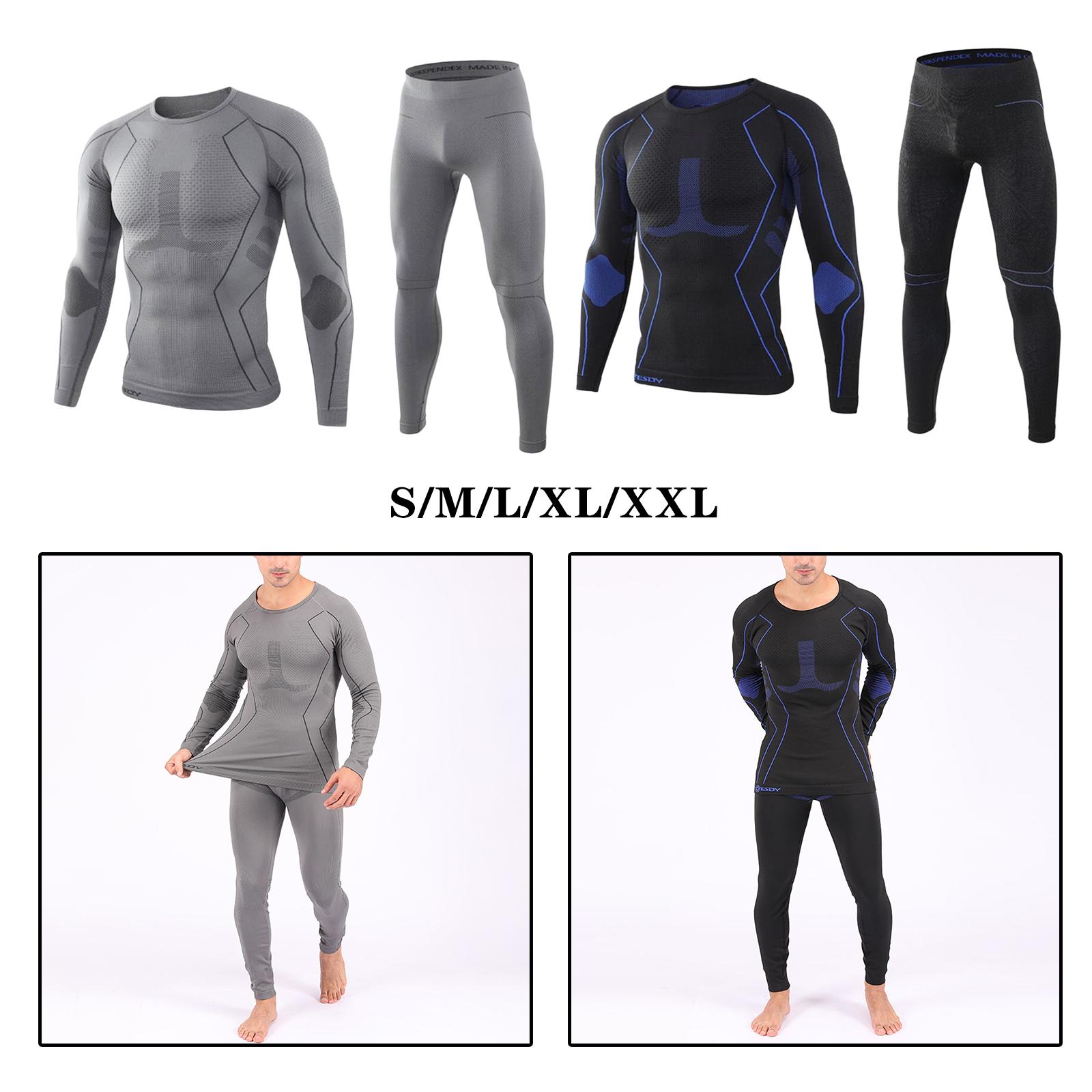 Winter Top Quality New Thermal Underwear Men Underwear Sets Compression Fleece Sweat Quick Drying Thermo Underwear Men Clothing