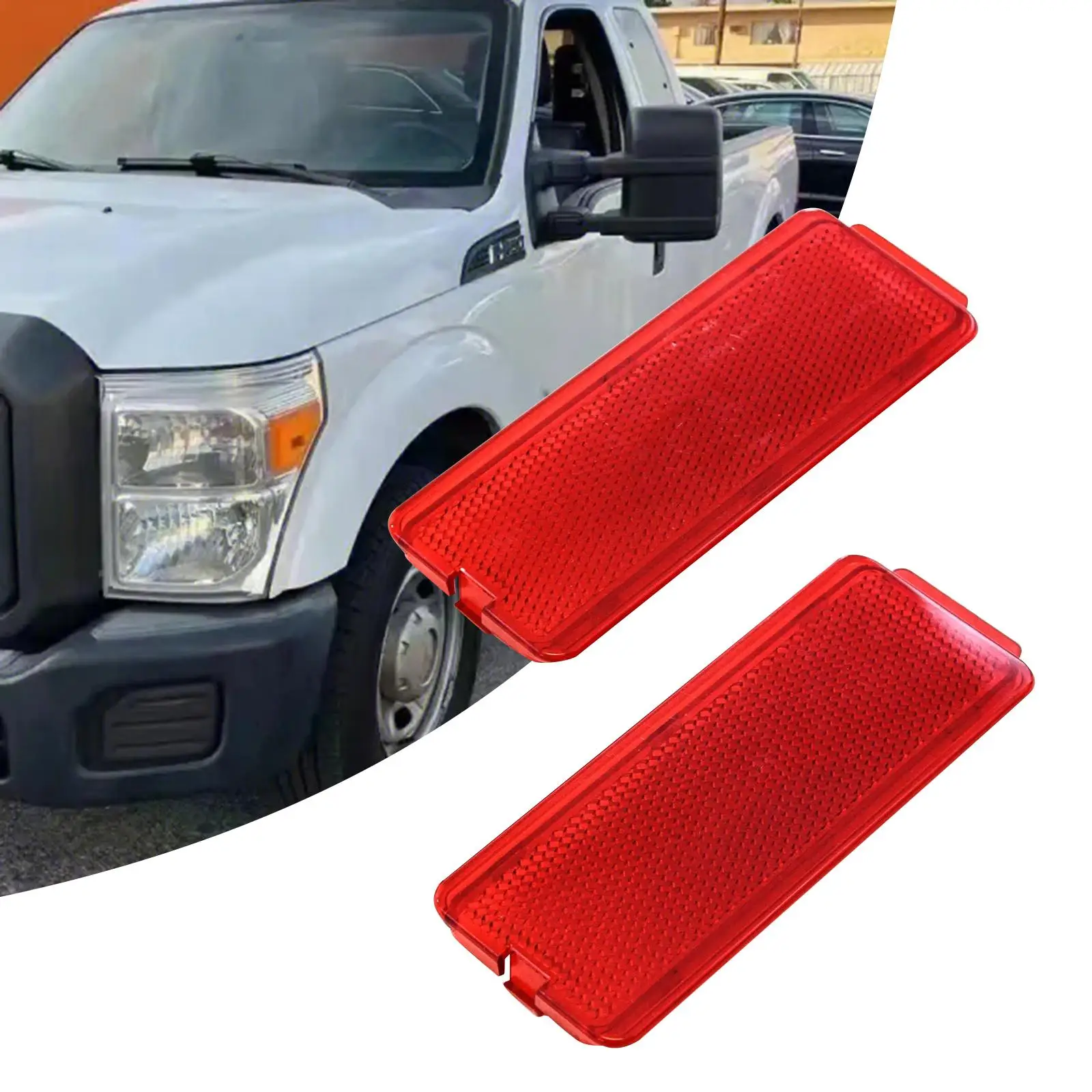 Front or Rear Door Reflector F81Z2523820AA Parts Replaces Accessory for Ford 1999 - 2007 F250 F350 F450 Excursion 2000-2005