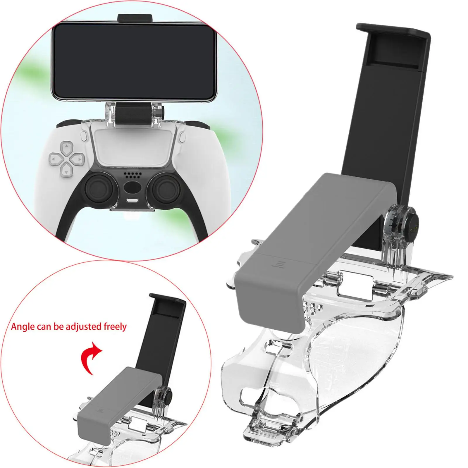 Controller Phone Mount Clip Cell Phone Stand Replacement Lightweight Telescopic clip Controller Holder for Controller