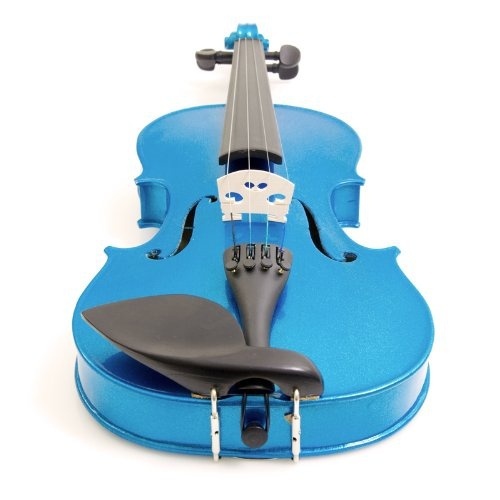 Title 19, BOWORK Full Size Violin Outfit Blue 4/4 Student...