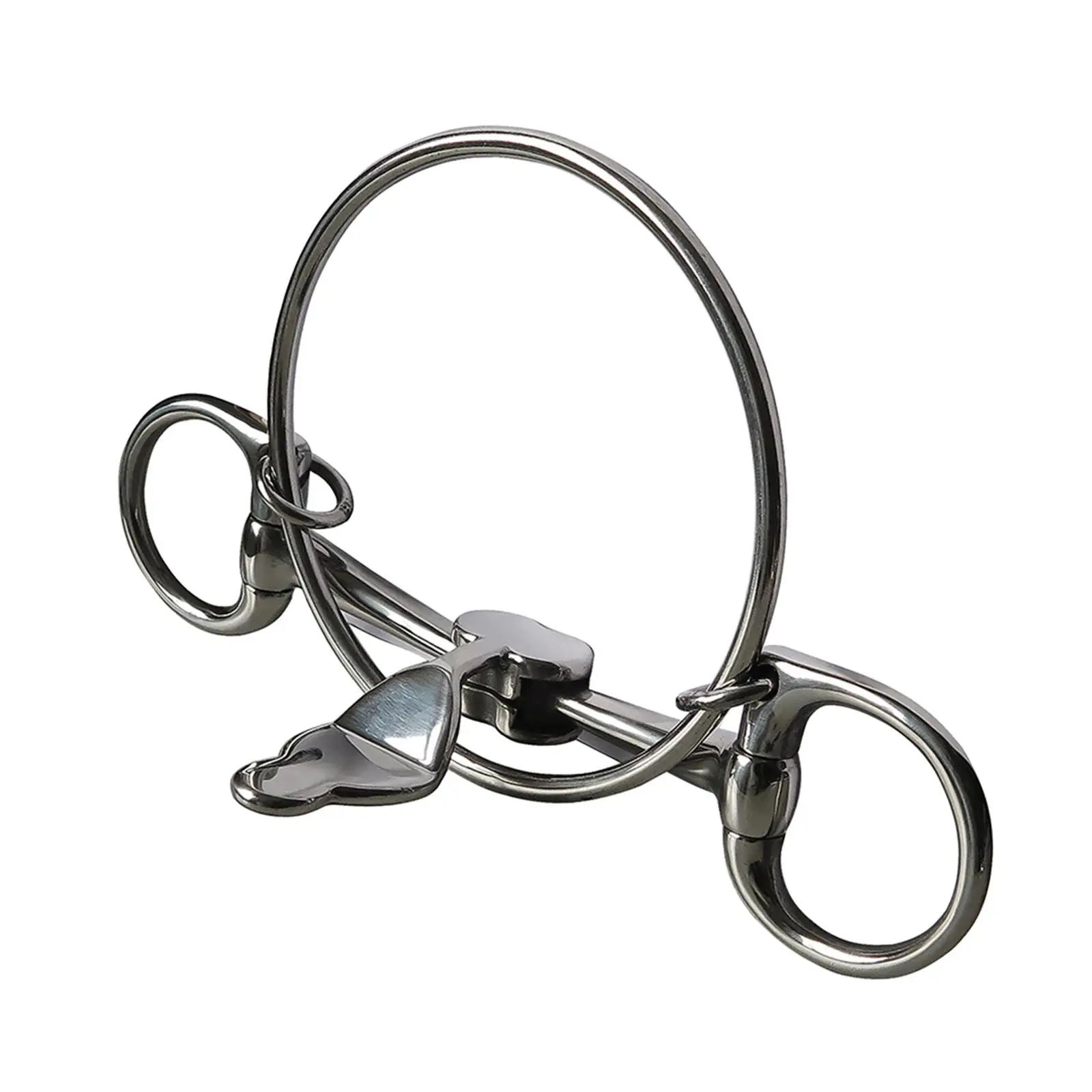 Horse Bit Cheek Loose Rings Snaffle Training Equipment Stainless Steel Bridle W/curb Hooks Chains O Rings Horse Rings Bit