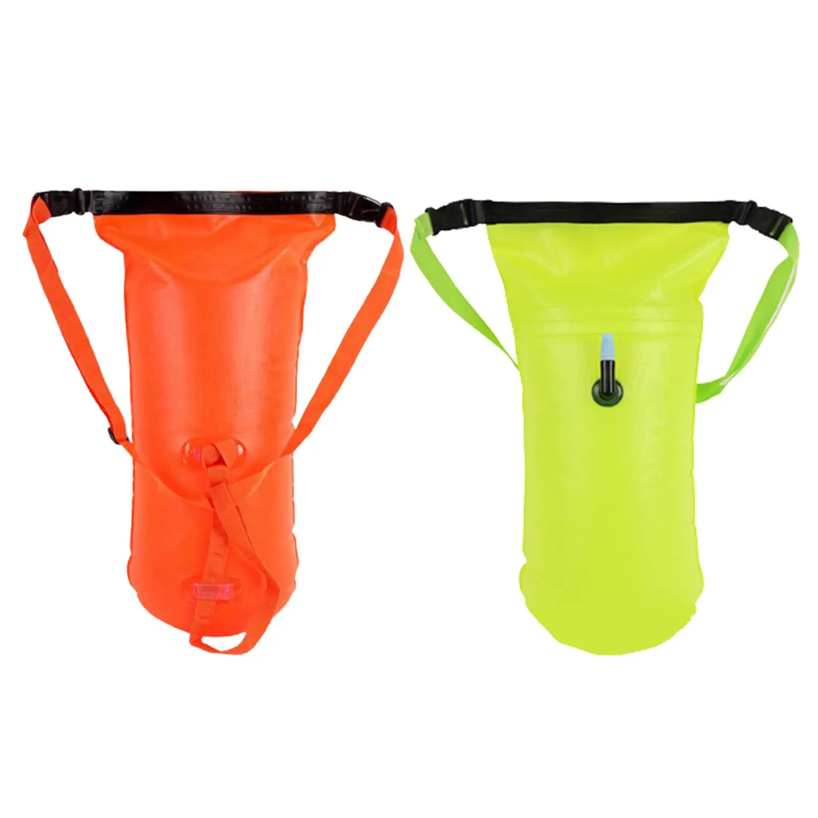Inflatable Swim Buoy Safety Float Waterproof Air Dry Bag for Hiking Kayaking