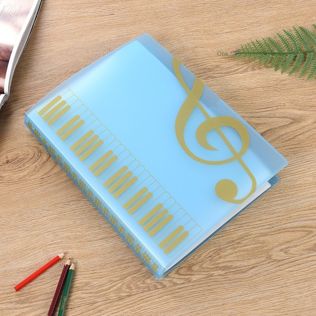 Classeur Partitions Musique A4 - 40 Pochettes, Avec Clip, Vert, Pour Chorale Et Musiciens