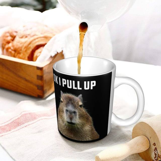 Respect The Capybara Funny Rodent Capibara Coffee Mug DIY Custom Ceramic  Milk Tea Mug Cups And Mugs - AliExpress