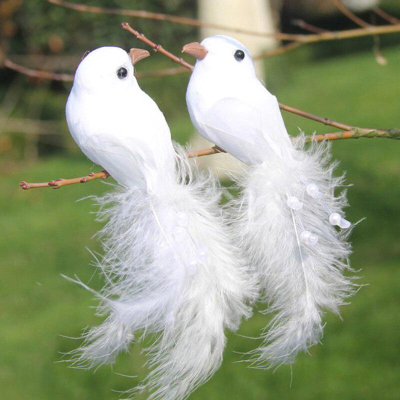 2/4 teile/satz Künstliche 3D Simulation Vogel Schaum Feder Vogel DIY Party Handwerk Ornament Requisiten Home Garten Decor Hochzeit dekoration – Detail 3