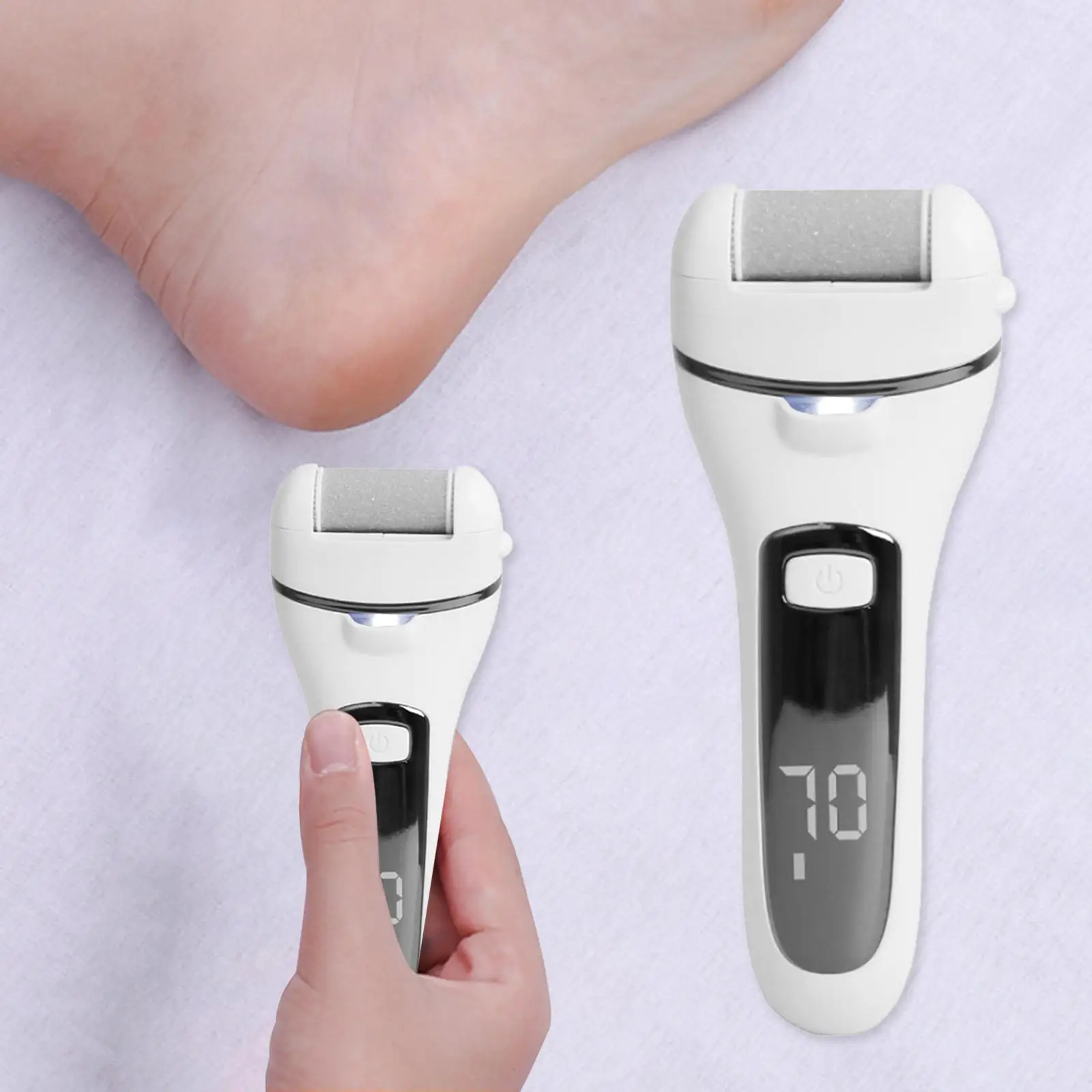 Portable Electric Feet Callus Remover Pedicure Kit with Roller Heads 1200mAh Foot File for Feet Care Feet Clean Men Women