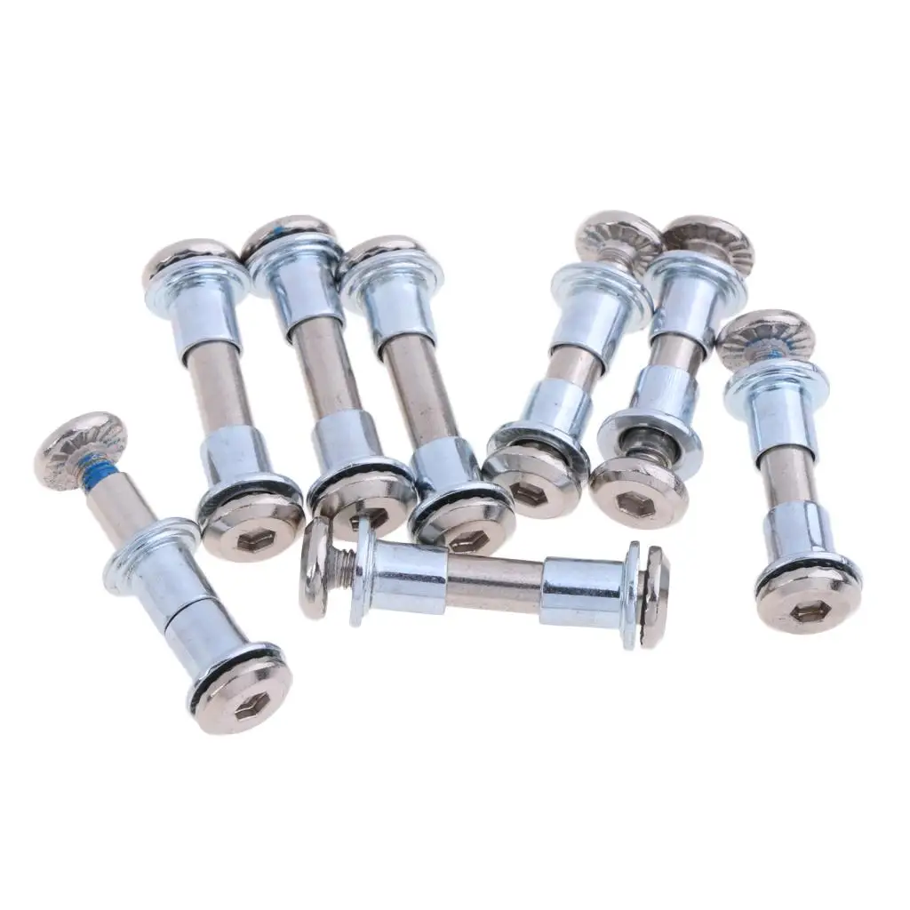 8x Inline Skate Screw Axle Bolts Bearing Spacer Roller Skates Accessories