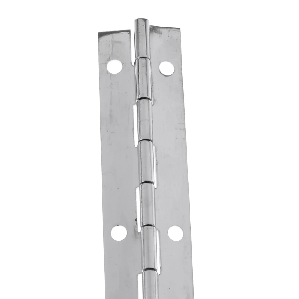 375mm Long 1mm Thick 304 Stainless Steel Continuous/Piano Hinge Strap for Marine Boat RV Door Hatch Cabinet  Yacht