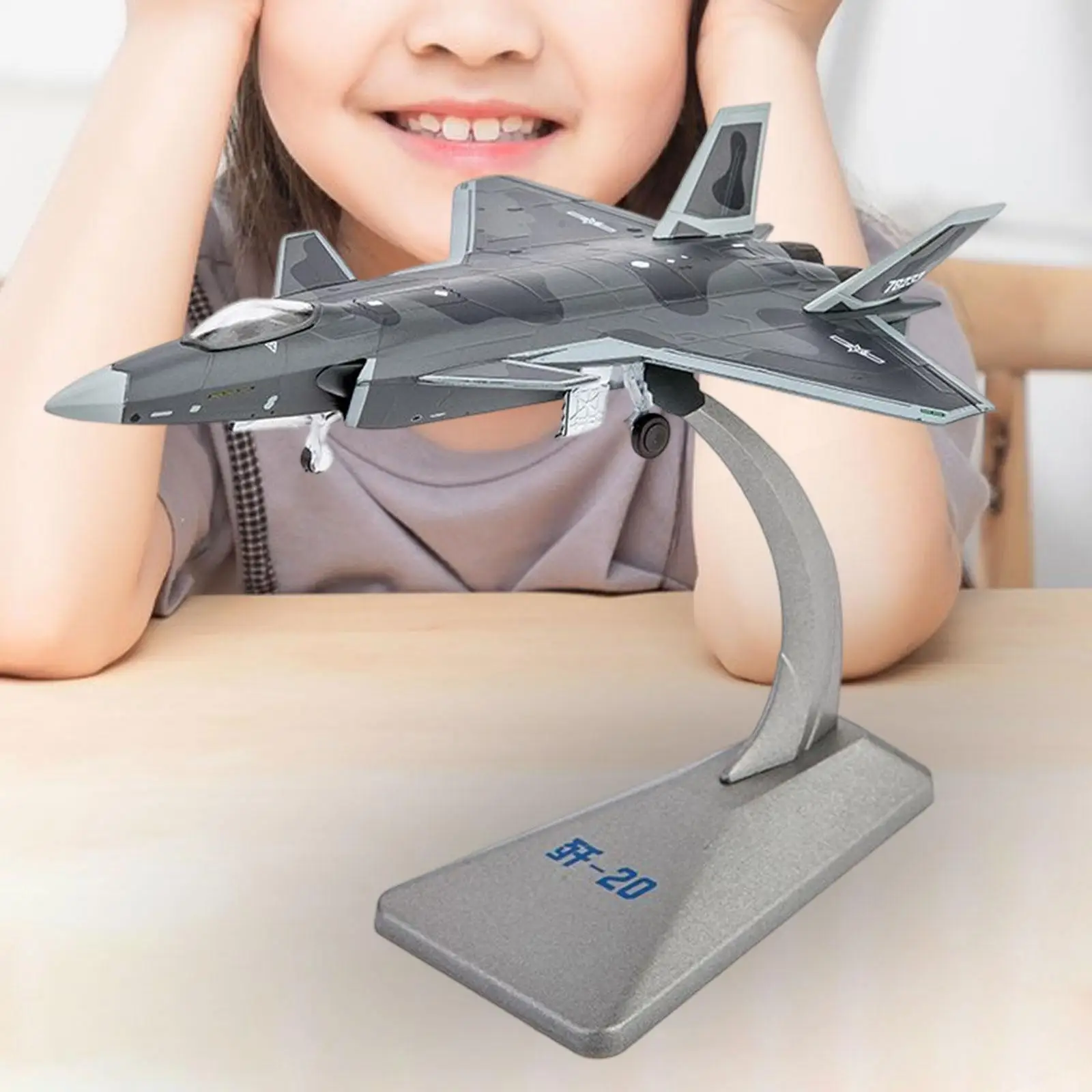 1/144 Scale J20 Airplane Plane for Shelf Living Room TV Cabinet Home