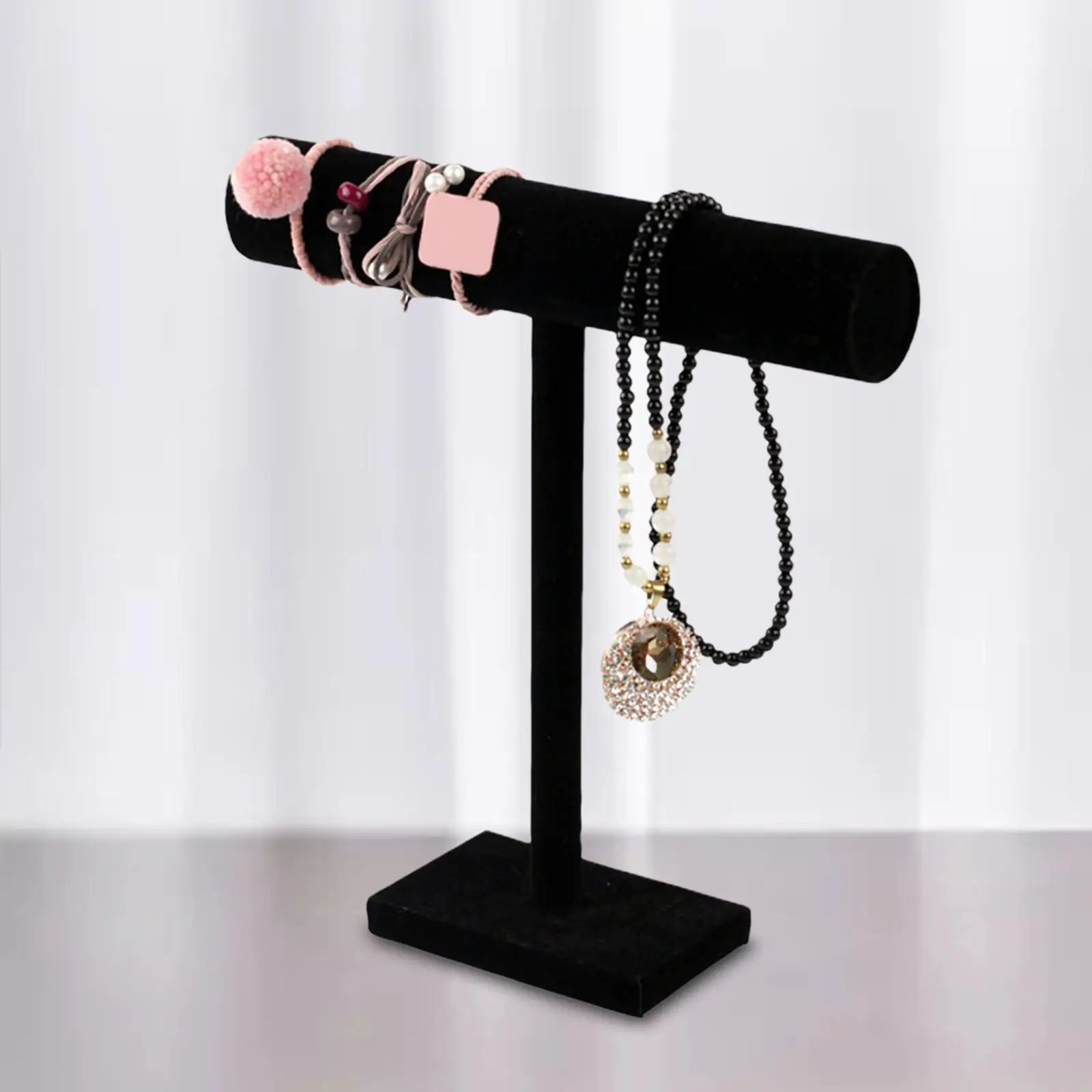 Necklace Holder Organizer T Bar Durable Tower Stand Bracelet Necklace Display Stand for Necklace Scrunchie Watch Tradeshow Store