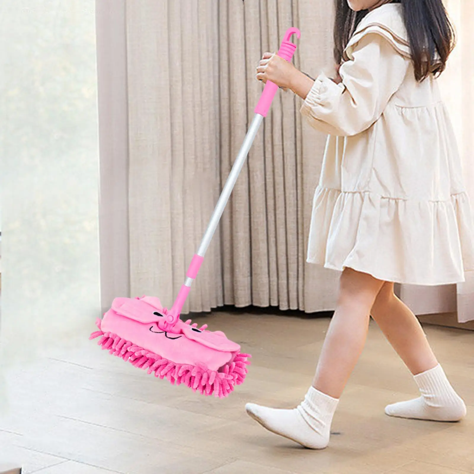 Kids Mini Mop Toy, Role Play Pretend Play, Basic Skills Kids Household Cleaning Toy, Play House Toy for Fine Motor Skills