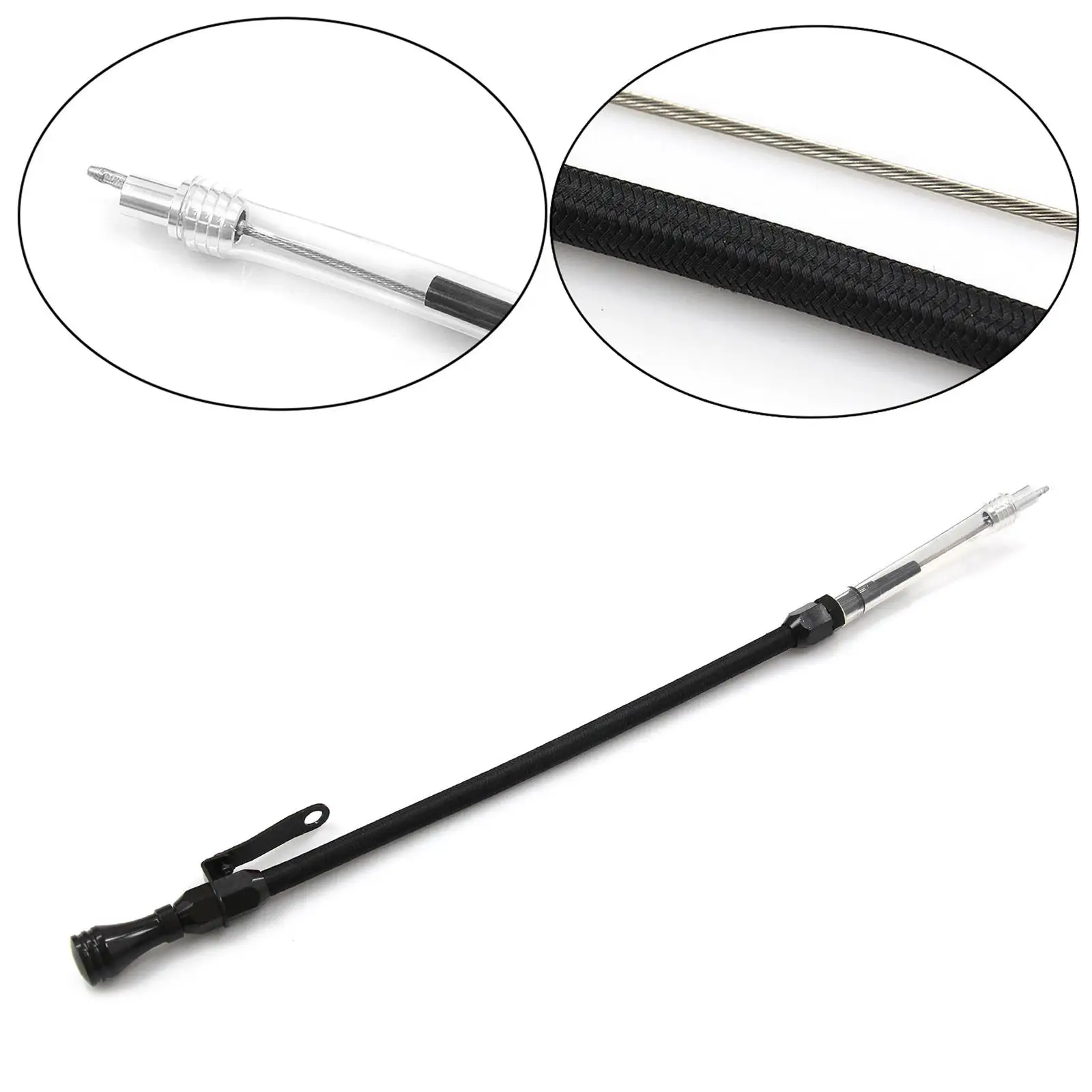 Engine Flexible Oil Dipstick Black Metal Replace