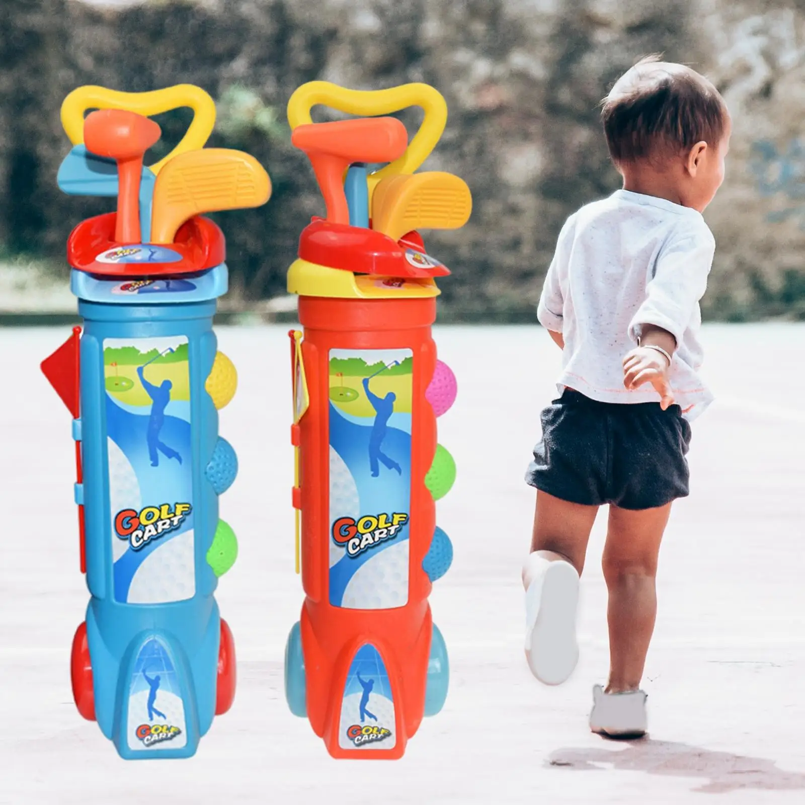 Kids Golf Clubs Set Exercise Toy with Golf Clubs Training Golf Toy for Birthday Gifts