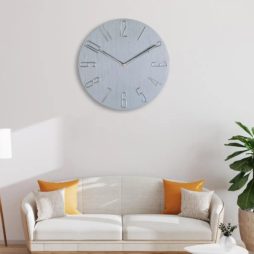 12`` Wall Clock for Home Bedroom Kitchen Clocks   Silent Sweep Movement