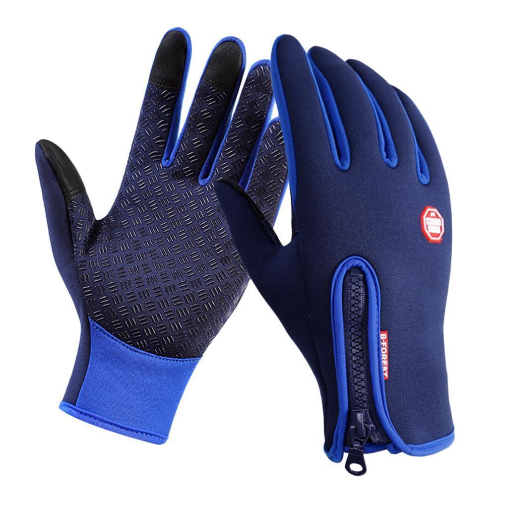 Winter Cycling Thermal Gloves Screen Full Finger Mitt Thickened Mitten