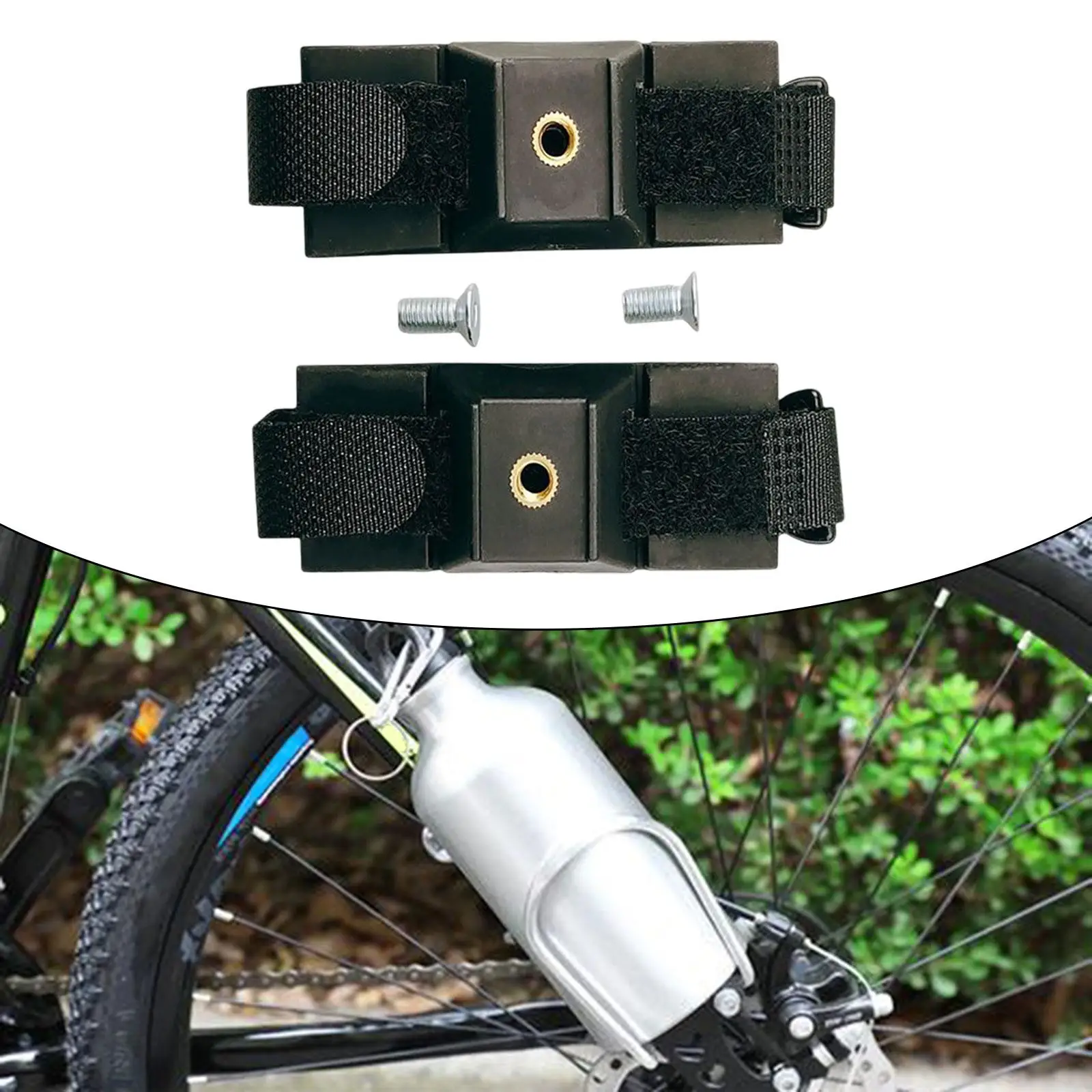 Universal Bike Water Bottle Cage Holder Adapter Holder Black Cup Frame Clamp