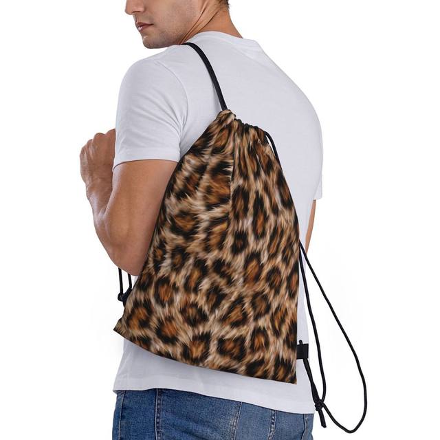 バックパック・リュック EMIS LOGO LEOPARD STRING BACKPACK 5BJH1572 Bravo! Women's Backpack Animal Print Leopard Cheetah
