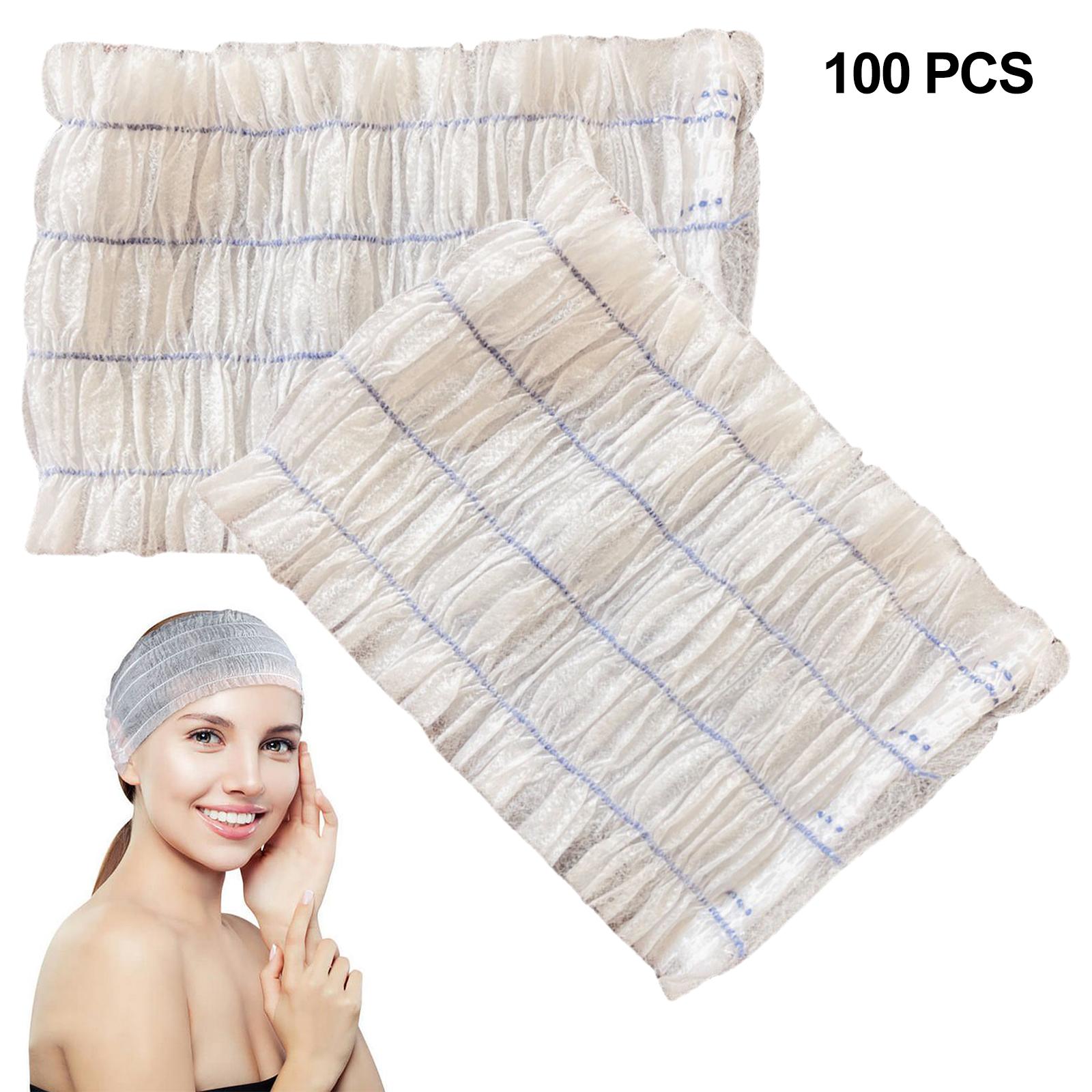 100 Pieces  SPA Headbands Hair Band for Tanning Sauna