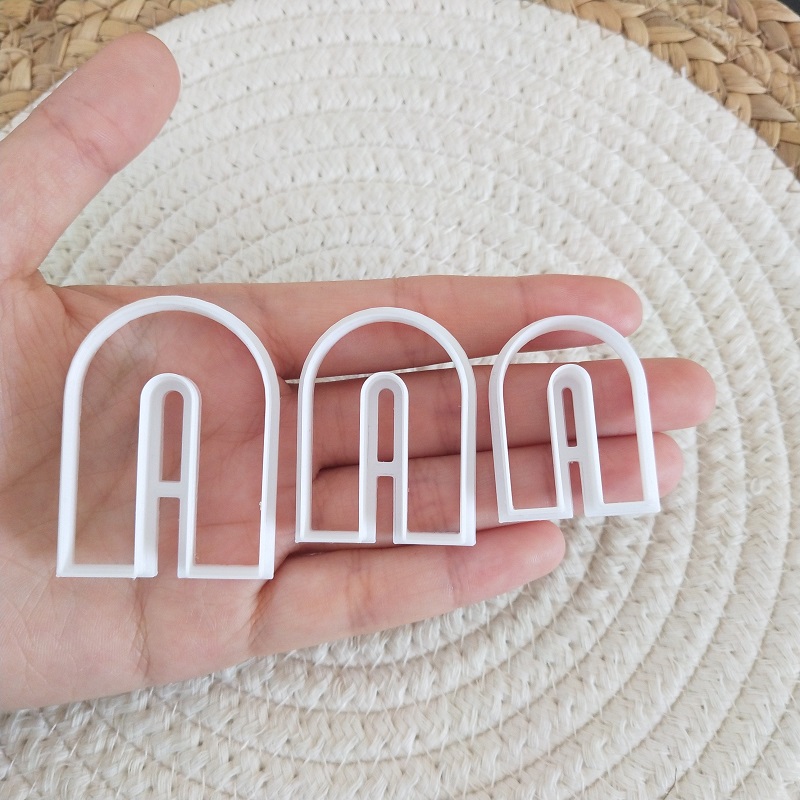 Neue weiche Keramik Ohrringe schneiden Matrize Geometrie 3D-Druck hohle Pla Form DIY ins Französisch Ohrring Schmuck Anhänger Herstellung Werkzeug – Detail 5