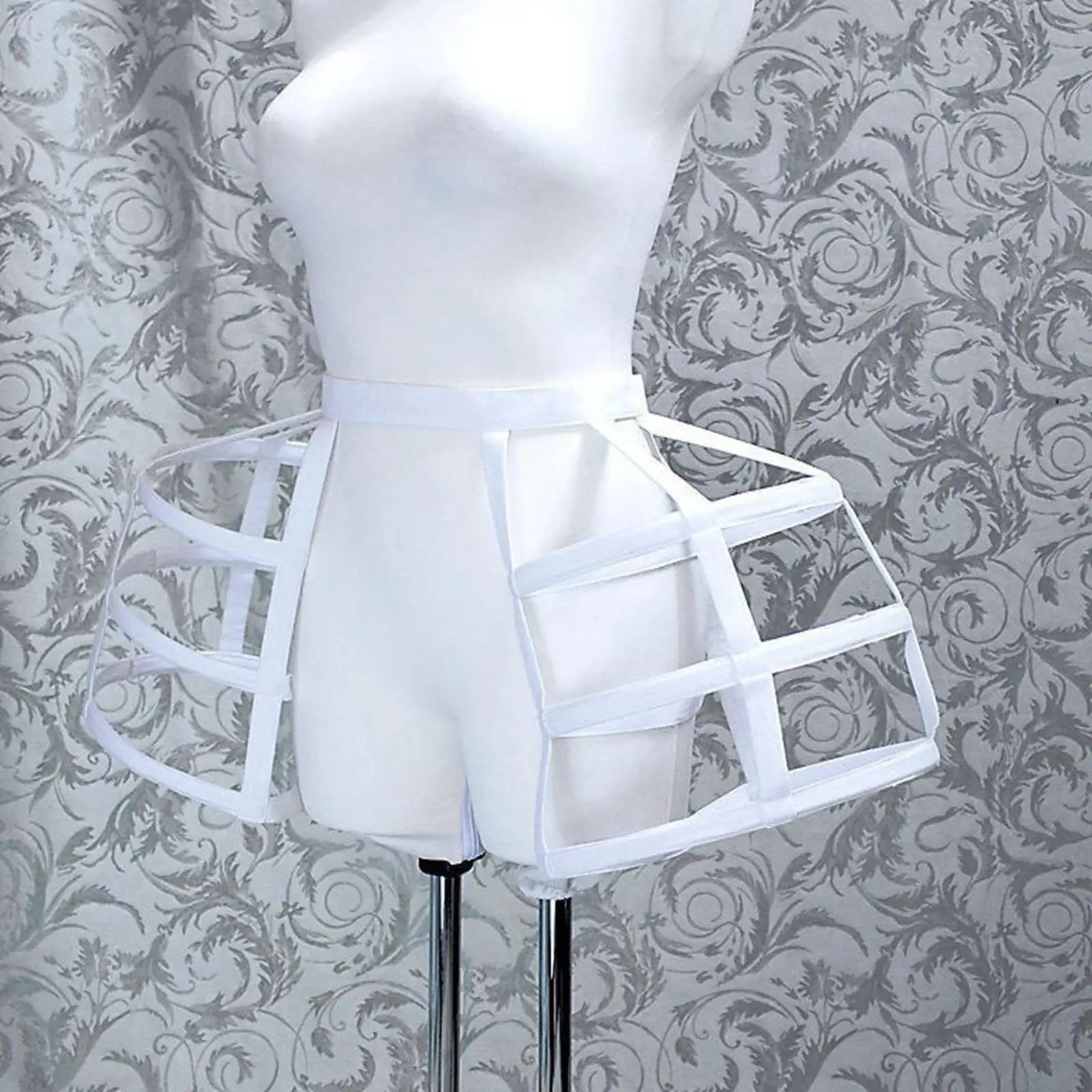Cage Hoop Skirt Petticoat Lolita Crinoline Underskirt Hoop Skirt Victorian Bustle Petticoat Skirt Pannier Underskirt for Wedding