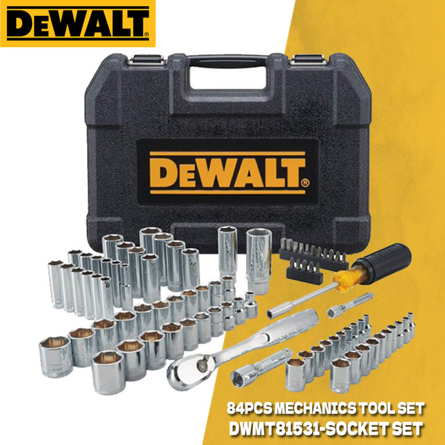 DEWALT DWMT81531 84 Piece Mechanic Tool Set Includes Ratchets