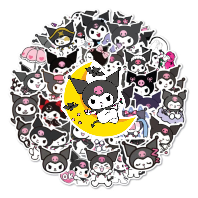 50pcs/Set Anime stickers cartoon Sanrio Kuromi My Melody Computer Mobile  Phone Cup Trolley Case Waterproof Graffiti Sticker toy - AliExpress