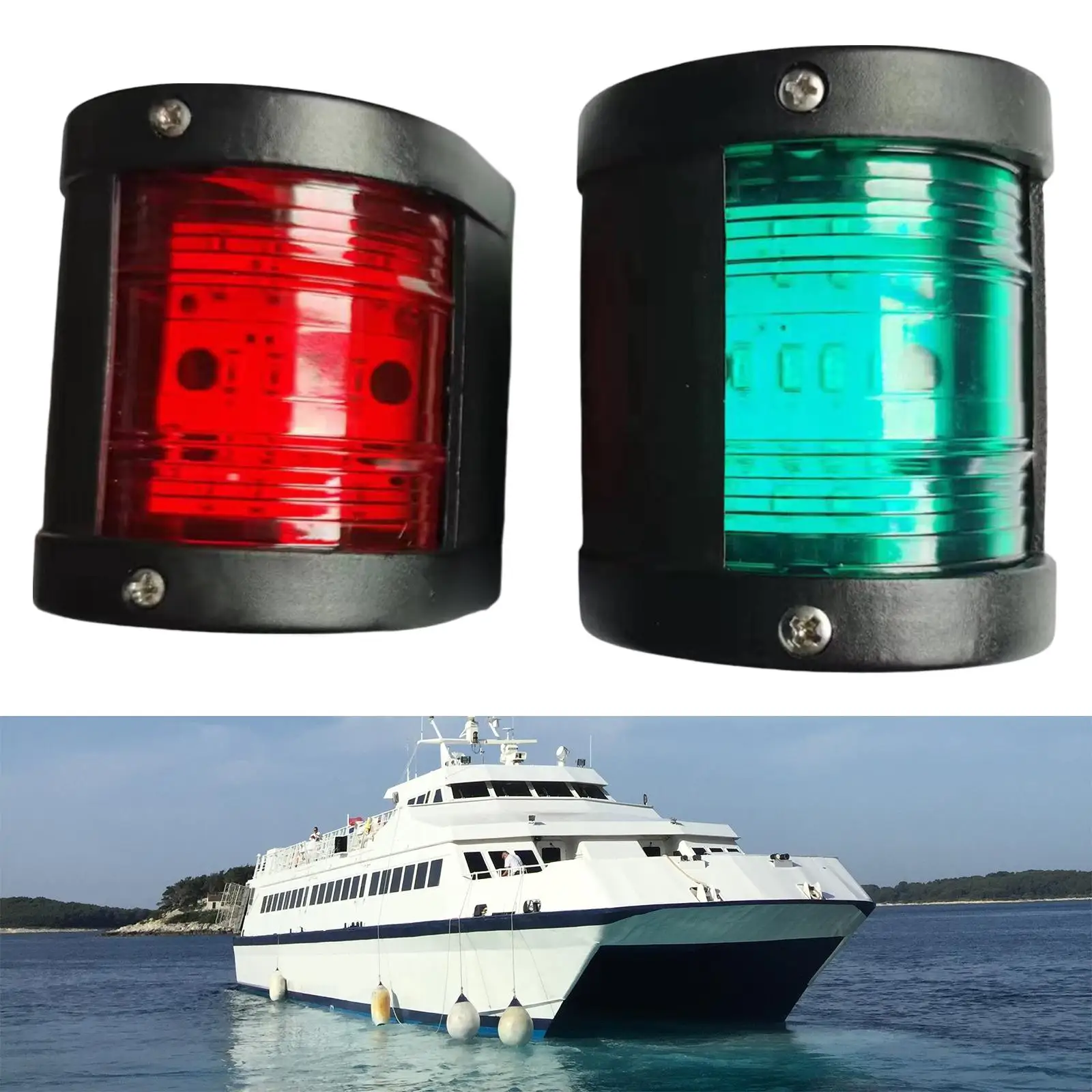 2x Signal Navigation Light Starboard Port Stern Lamp for Boat Port