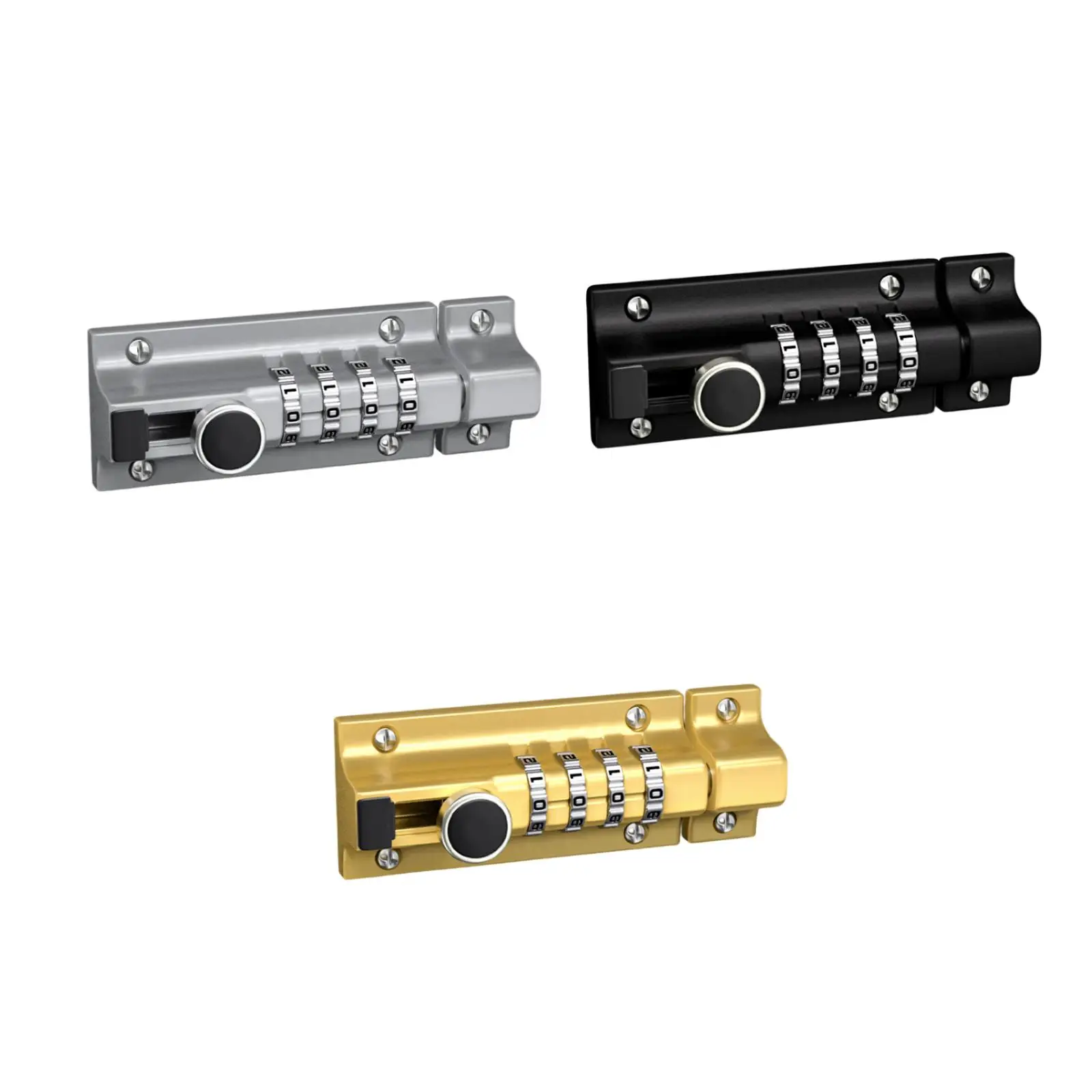 Combination Locking Bolt Cabinet Password Lock Zinc Alloy Sliding Bolt Latch