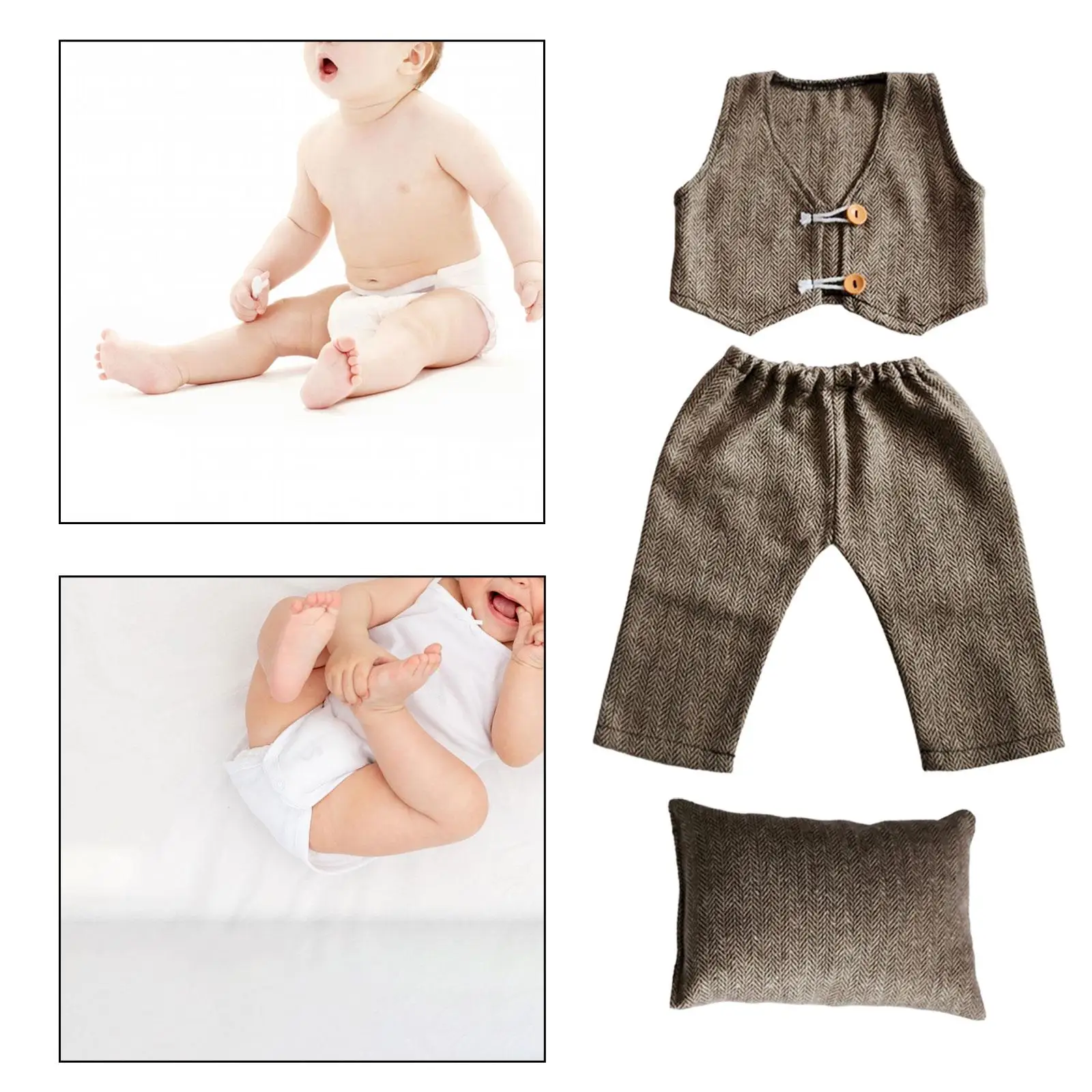 Baby Photography Props Baby of Pillow Vest Pants for Party Holidays Anniversary