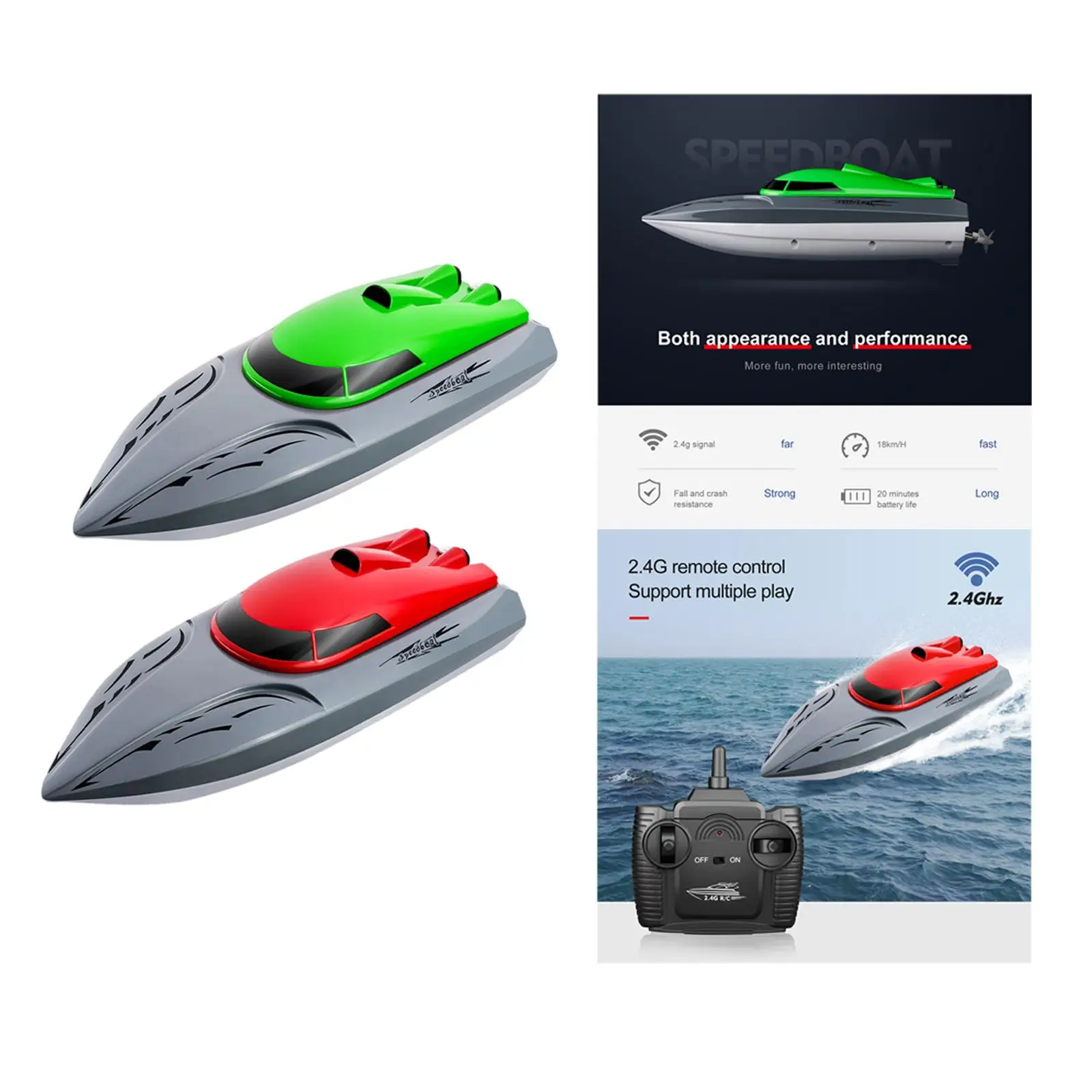 Dolity 2Pack RC Racing Boat Brushless Waterproof Electronic  