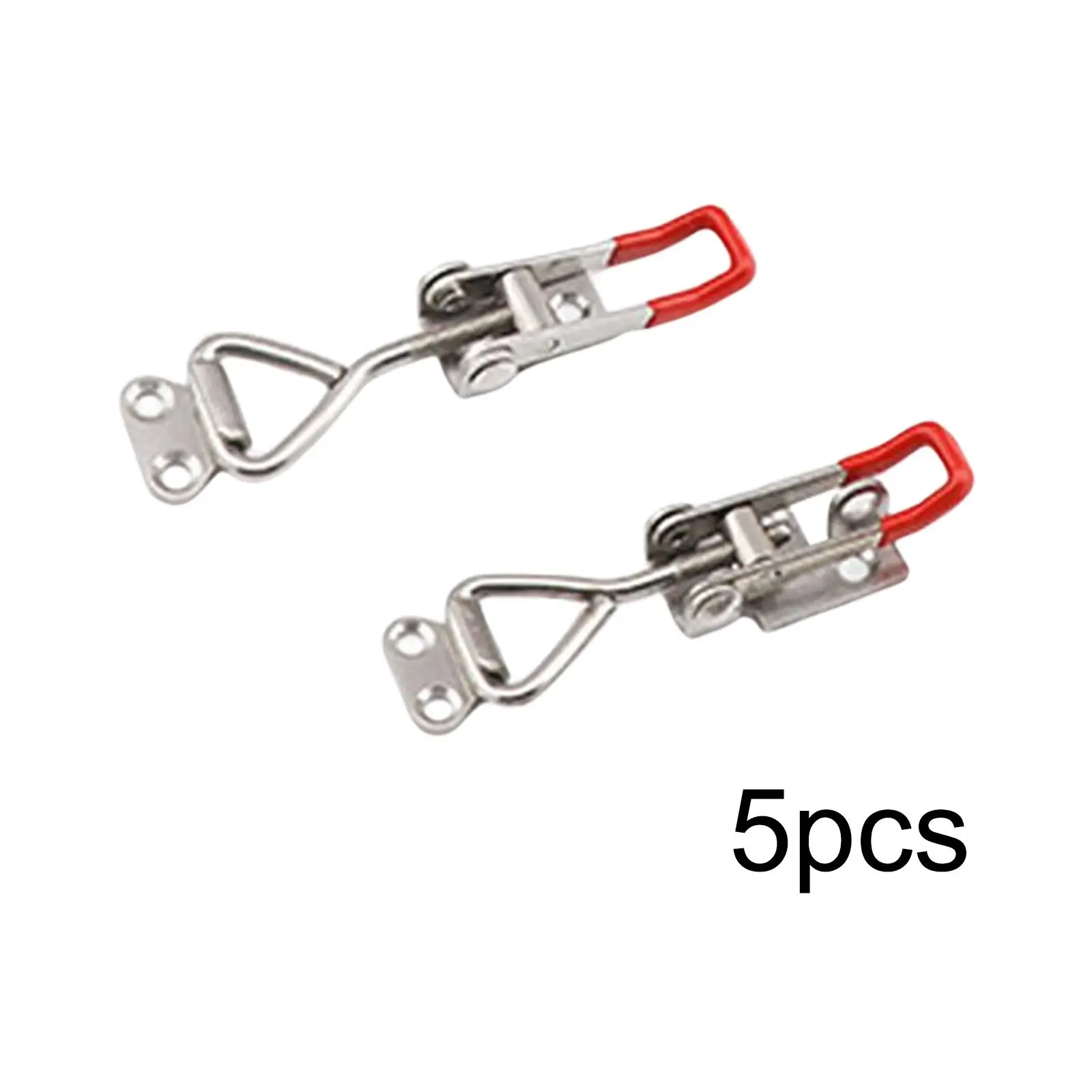 5Pcs Push Pull Toggle Clamp Stainless Steel Anti Slip Hand Tool Reliable Horizontal Sturdy for Home Sliding Door Woodworking