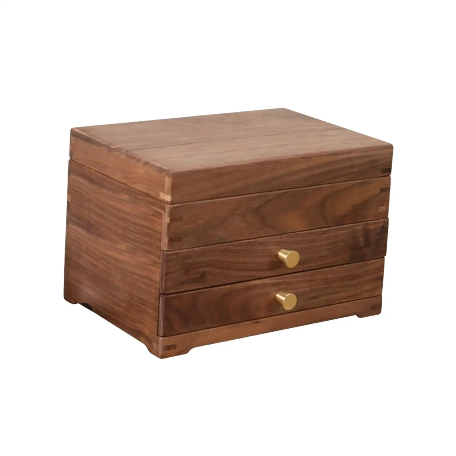 Wooden Jewelry Storage Box Protective Case Rings Holder Large Capacity keepsake box Layers for Keepsakes
