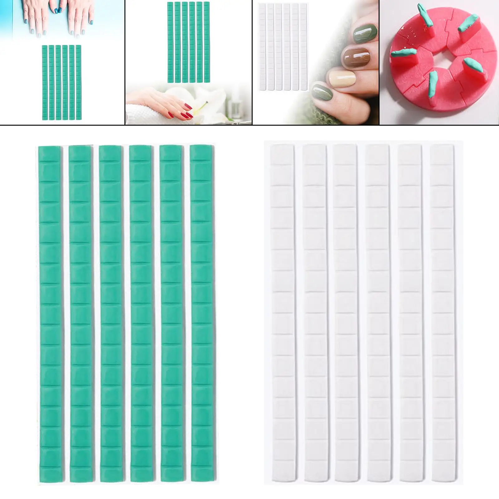 90x Nail Adhesive Glue Stand Holder Non Stick Hand Practice Tools