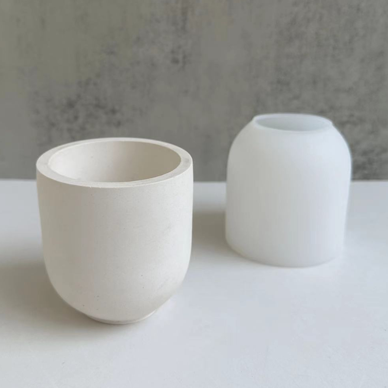 Description Picture 4 of itemConcrete Candle Jar Silicone Mold DIY Round Succulent Flower Pot Plaster Epoxy Resin Storage Box Craft Molds Home Decor Supplies