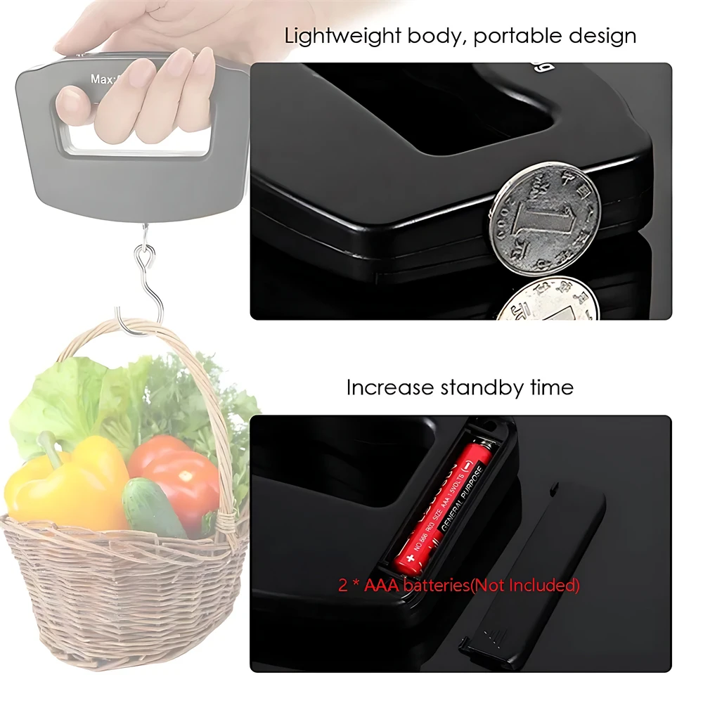 Title 16, 50kg Digital Luggage Scale Portable Suitcase Sc...