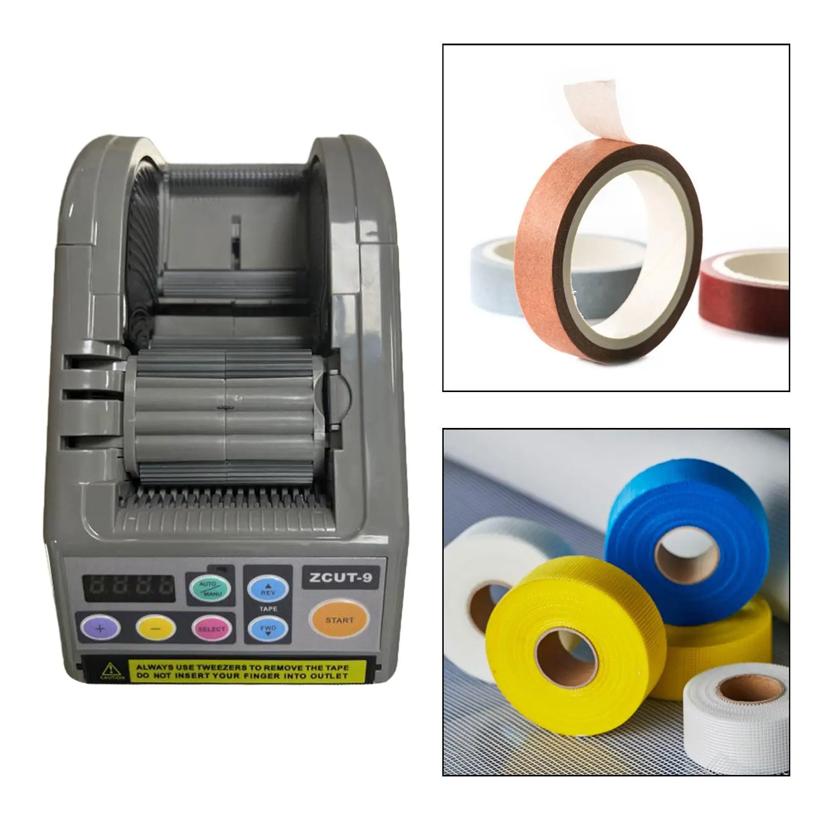 Automatic Tapes Cutting Machine 6-60mm Width Portable Tapes Cutter for Sealing Glue Masking Tape Double Sided Tape Fibers Fibers