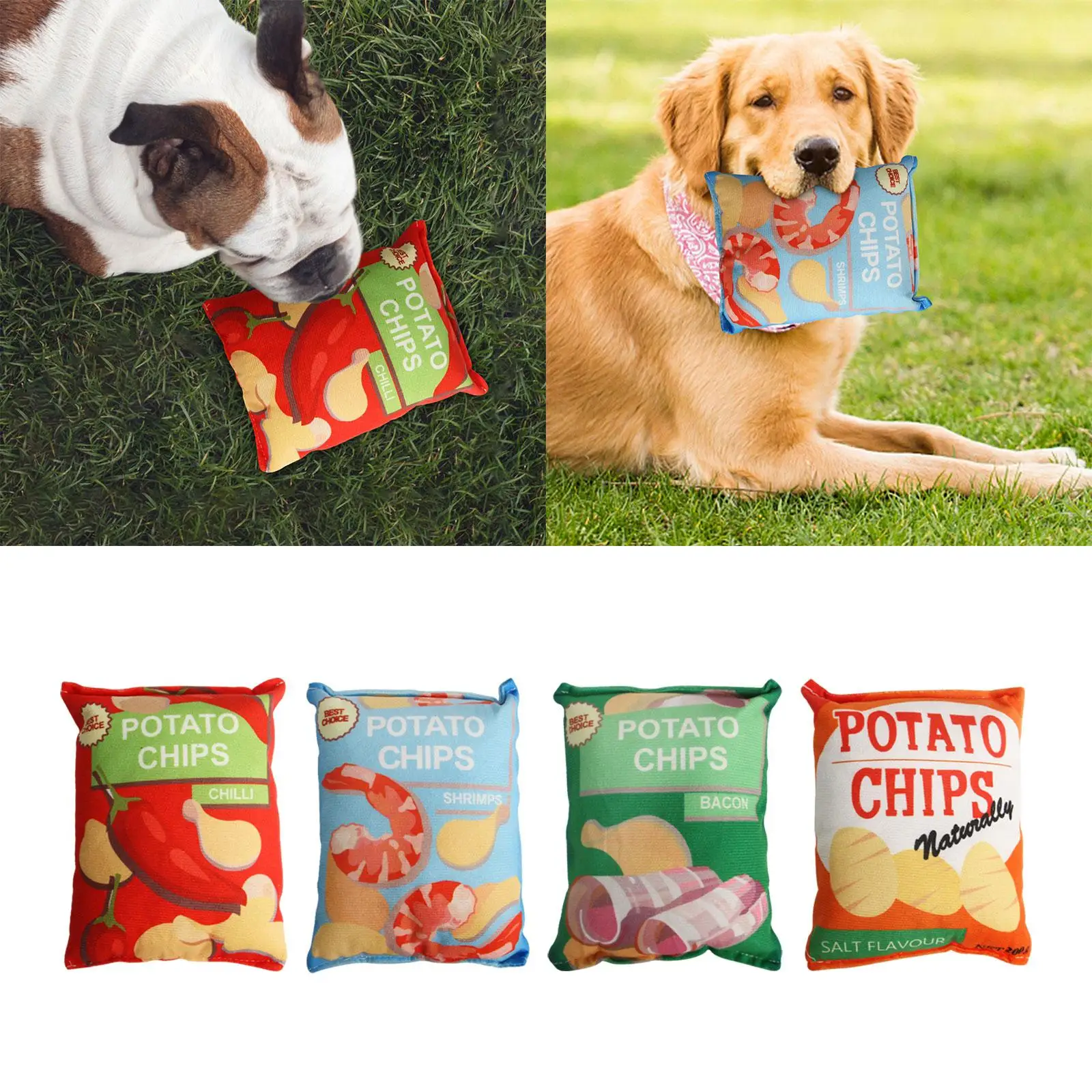 Squeaky Crinkle Paper Dog Toys Poratble Soft Dog Supplies Durable Stuffed Dog Toy for Indoor Dog Toy Puppy Toy Small Medium Dogs