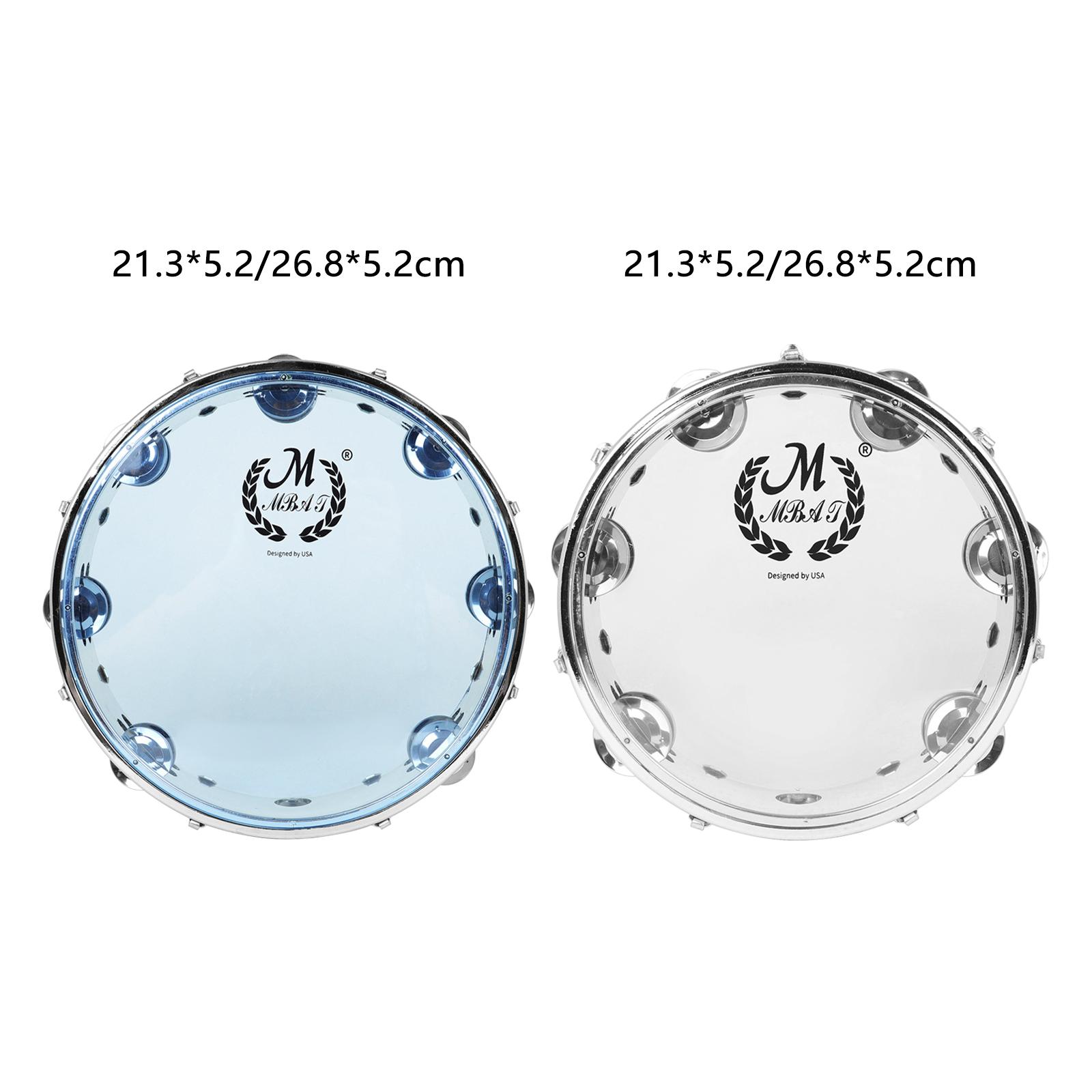 Musical Tambourine Portable Instrument Bright Crisp Educational Capoeira Round Tamborine for School Child Toys 3+ Years Old Ktv