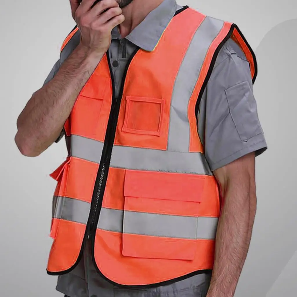 High Visibility Reflective Vest Work Waistcoat with